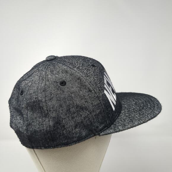 New York Snapback Cap Gray One Size Adjustable Embroidered Vented Holes Elidan - Picture 5 of 10